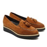 Clair de Lune Mocassin Cognac suède ME803S